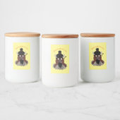 Étiquette Pour Bocaux Drôle dessin animé de bison de buffle (Bouteilles)