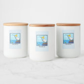 Étiquette Pour Bocaux Drôle pélican de pêche (Bouteilles)