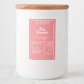 Étiquette Pour Bocaux Dusty rose blanc imperméable bouteille de cosmétiq (Devant)