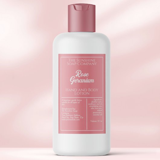 Étiquette Pour Bocaux Dusty rose blanc imperméable bouteille de cosmétiq