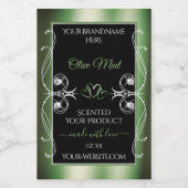 Étiquette Pour Bocaux Elégant Shimmery Green Produit Noir Bijoux Étiquet (Étiquettes simples)