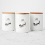 Étiquette Pour Bocaux Elégante aquarelle Montagnes bougie (Bouteilles)