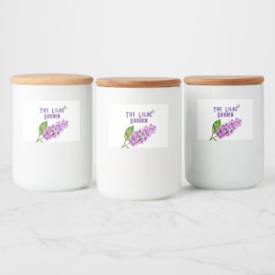 Étiquette Pour Bocaux Élégante branche lilas aquarelle