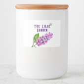 Étiquette Pour Bocaux Élégante branche lilas aquarelle (Devant)