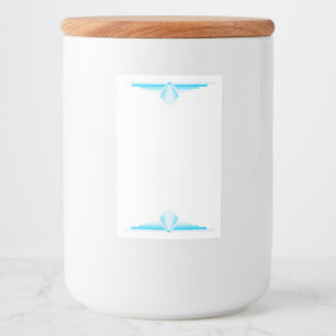 Étiquette Pour Bocaux Elément Art déco en bleu clair