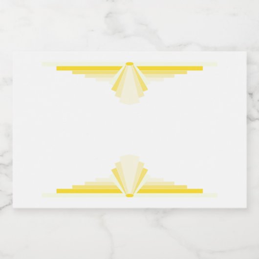 Étiquette Pour Bocaux Elément Art déco en jaune clair (Étiquettes simples)