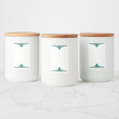 Étiquette Pour Bocaux Elément Art déco en turquoise (Bouteilles)