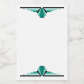 Étiquette Pour Bocaux Elément Art déco en turquoise (Étiquettes simples)