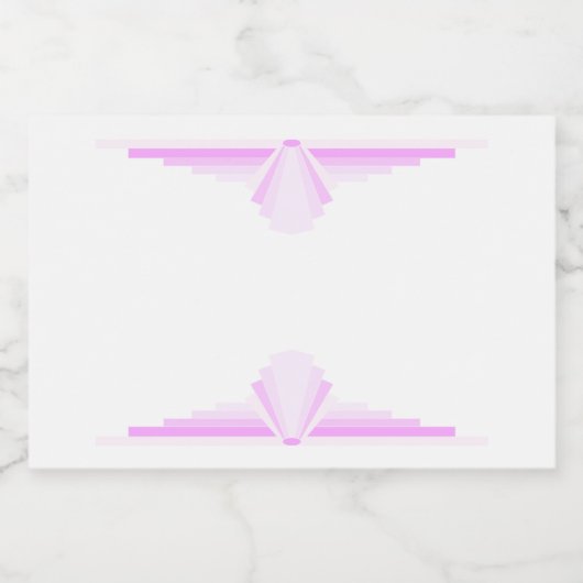 Étiquette Pour Bocaux Elément Art déco rose clair (Étiquettes simples)