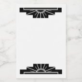 Étiquette Pour Bocaux Elément soleil Art déco en noir (Étiquettes simples)