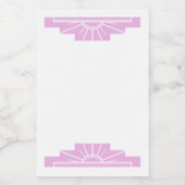 Étiquette Pour Bocaux Elément soleil Art déco en rose clair (Étiquettes simples)