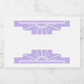 Étiquette Pour Bocaux Elément soleil Art déco en violet clair (Étiquettes simples)
