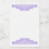 Étiquette Pour Bocaux Elément soleil Art déco en violet clair (Étiquettes simples)