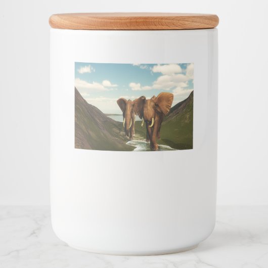 Étiquette Pour Bocaux Eléphant (Devant)