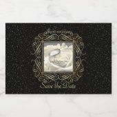 Étiquette Pour Bocaux Enregistrer le script Date Elegant Gold Foil Dots (Étiquettes simples)