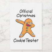 Étiquette Pour Bocaux Essai officiel de cookie de Noël (Étiquettes simples)