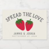 Étiquette Pour Bocaux Étendre l'amour fraise confiture Couple Faveur (Étiquettes simples)