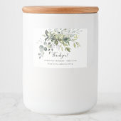Étiquette Pour Bocaux Eucalyptus Mariage Thankyou Favoriser (Devant)