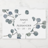 Étiquette Pour Bocaux Eucalyptus Vert Aquarelle botanique (Étiquettes simples)