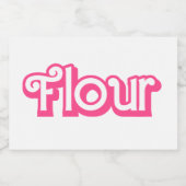 Étiquette Pour Bocaux Farine de fille rétro (Étiquettes simples)