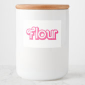 Étiquette Pour Bocaux Farine de fille rétro (Devant)