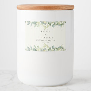 Étiquette Pour Bocaux Faveur de mariage hivernal à la crème de neige et