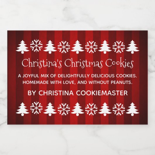 Étiquette Pour Bocaux Festive Noël créatif (Étiquettes simples)