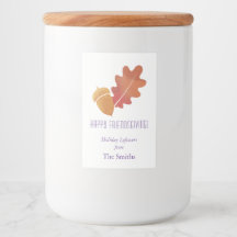 Feuilles en chêne et maïs en violet et orange
