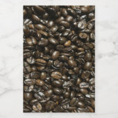 Étiquette Pour Bocaux Fèves de café (Étiquettes simples)