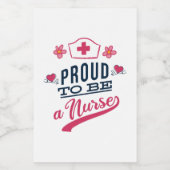 Étiquette Pour Bocaux Fier d'être une infirmière (Étiquettes simples)