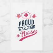 Étiquette Pour Bocaux Fier d'être une infirmière (Étiquettes simples)