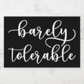 Étiquette Pour Bocaux Fierté Et Préjudice - À Peine Tolérable I (Étiquettes simples)