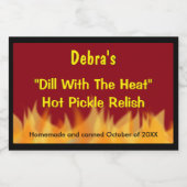 Étiquette Pour Bocaux Flammes épicées (Étiquettes simples)