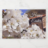 Étiquette Pour Bocaux Fleur de cerisiers. Joyeux Pâques (Étiquettes simples)