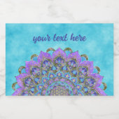 Étiquette Pour Bocaux Fleur de Vie - Mandala Style Inde 2 (Étiquettes simples)