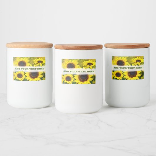 Étiquette Pour Bocaux Fleurs de soleil (Bouteilles)
