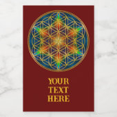 Étiquette Pour Bocaux FLEURS DE VIE - Fleur fractale 1 (Étiquettes simples)