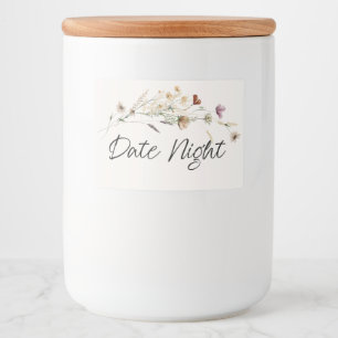Étiquette Pour Bocaux Fleurs florales minuscules vintages Date Jar de nu
