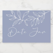 Étiquette Pour Bocaux Fleurs Périwinkle Date Jar de nuit (Étiquettes simples)