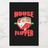 Étiquette Pour Bocaux Flipper de la maison de l'agent immobilier (Étiquettes simples)