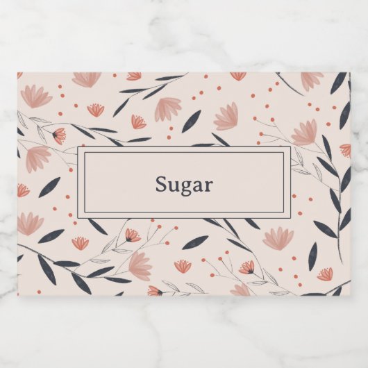 Étiquette Pour Bocaux Florales agricoles rustiques (Étiquettes simples)