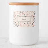 Étiquette Pour Bocaux Florales agricoles rustiques (Devant)