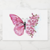 Étiquette Pour Bocaux Flower Butterfly (Étiquettes simples)
