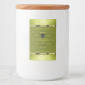 Étiquette Pour Bocaux Forêt d'or vert avec Parties scintillant Logo Étiq (Devant)