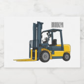 Étiquette Pour Bocaux Forklift cartoon illustration (Étiquettes simples)