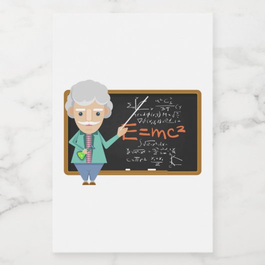 Étiquette Pour Bocaux Formule EMC2 du professeur de sciences (Étiquettes simples)
