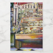 Étiquette Pour Bocaux Froid Brew dans un Hot Deli (Étiquettes simples)