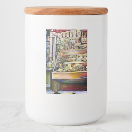 Étiquette Pour Bocaux Froid Brew dans un Hot Deli (Devant)