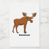 Étiquette Pour Bocaux Funny moose (Étiquettes simples)