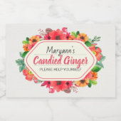 Étiquette Pour Bocaux Gingembre rose vif (Étiquettes simples)